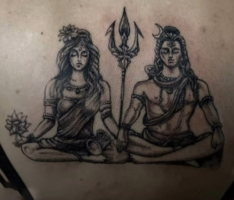 Mahadev Parvati tattoo