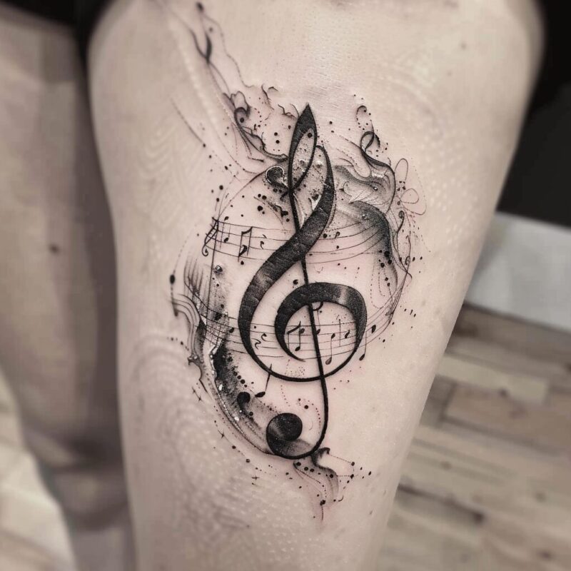 Musical Notes tattoo